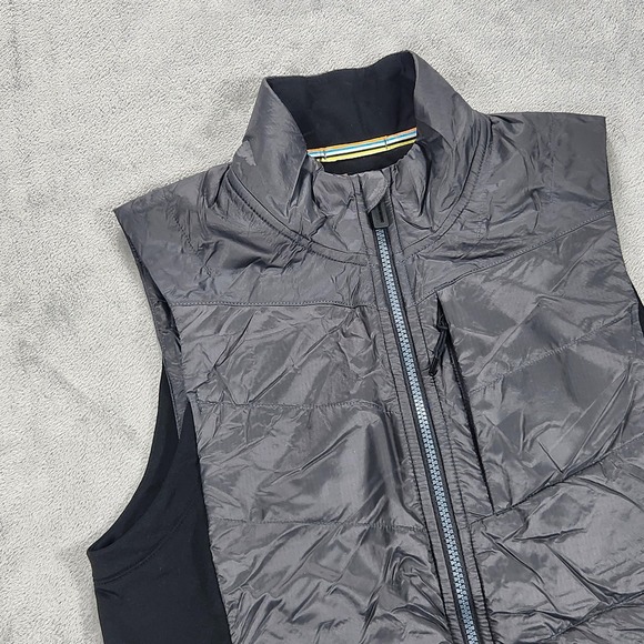 Smartwool Vest Mens Small Gray Black SmartLoft Insulated Merino Wool Full Zip - Picture 7 of 12
